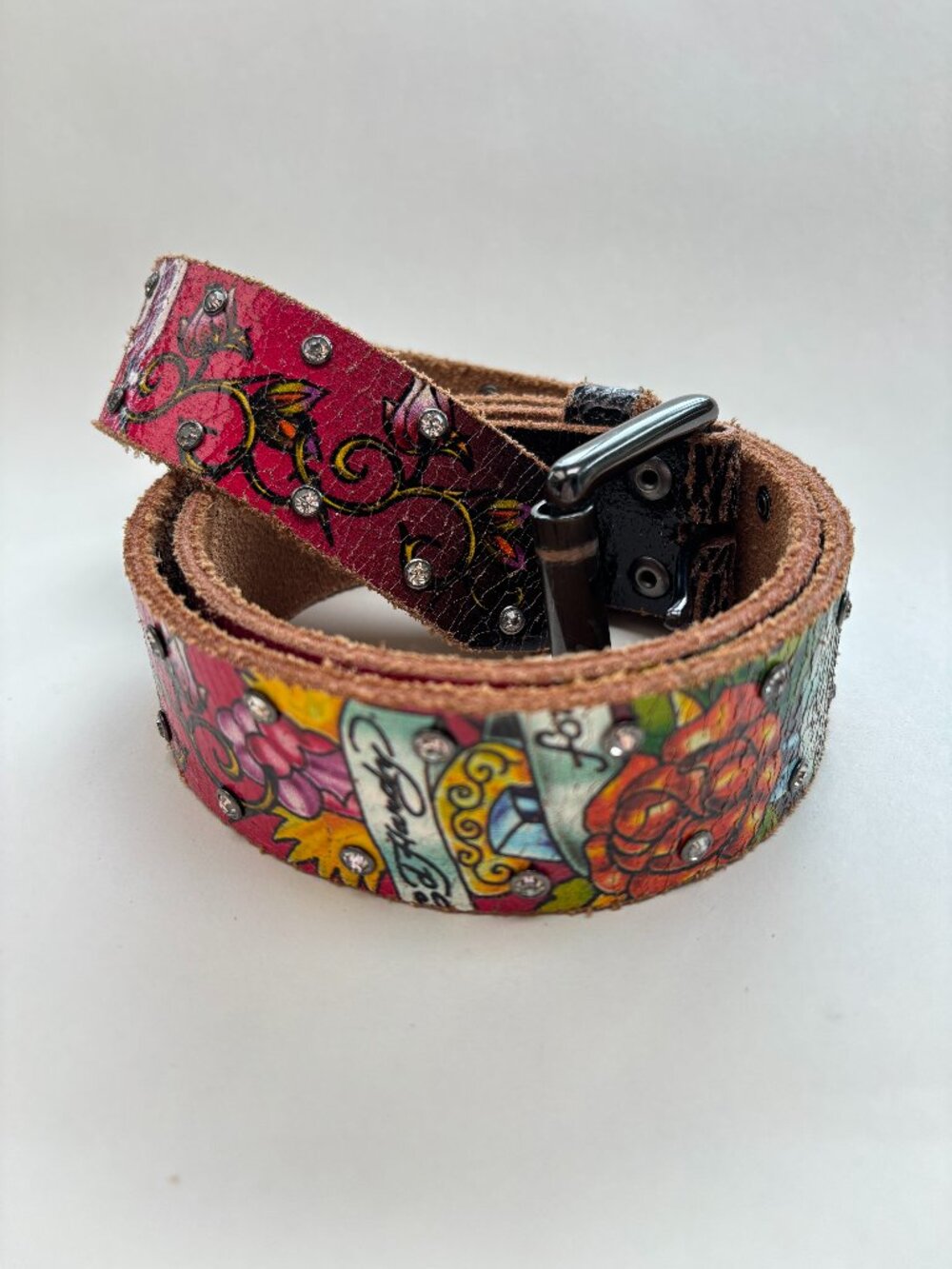 Y2K Ed Hardy Rhinestone Studded Belt